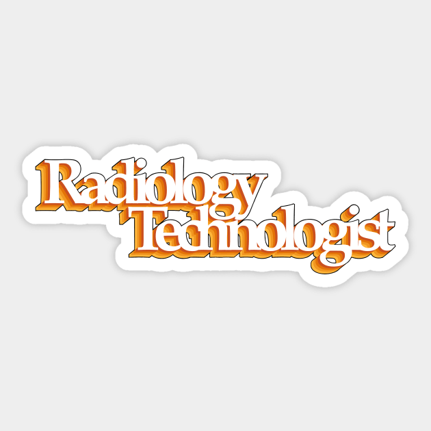 Radiology technologist - retro design Sticker by daddymactinus